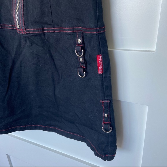 Vintage Y2K Tripp NYC Black Goth Punk Dress with Zipper Accents - Picture 7 of 17